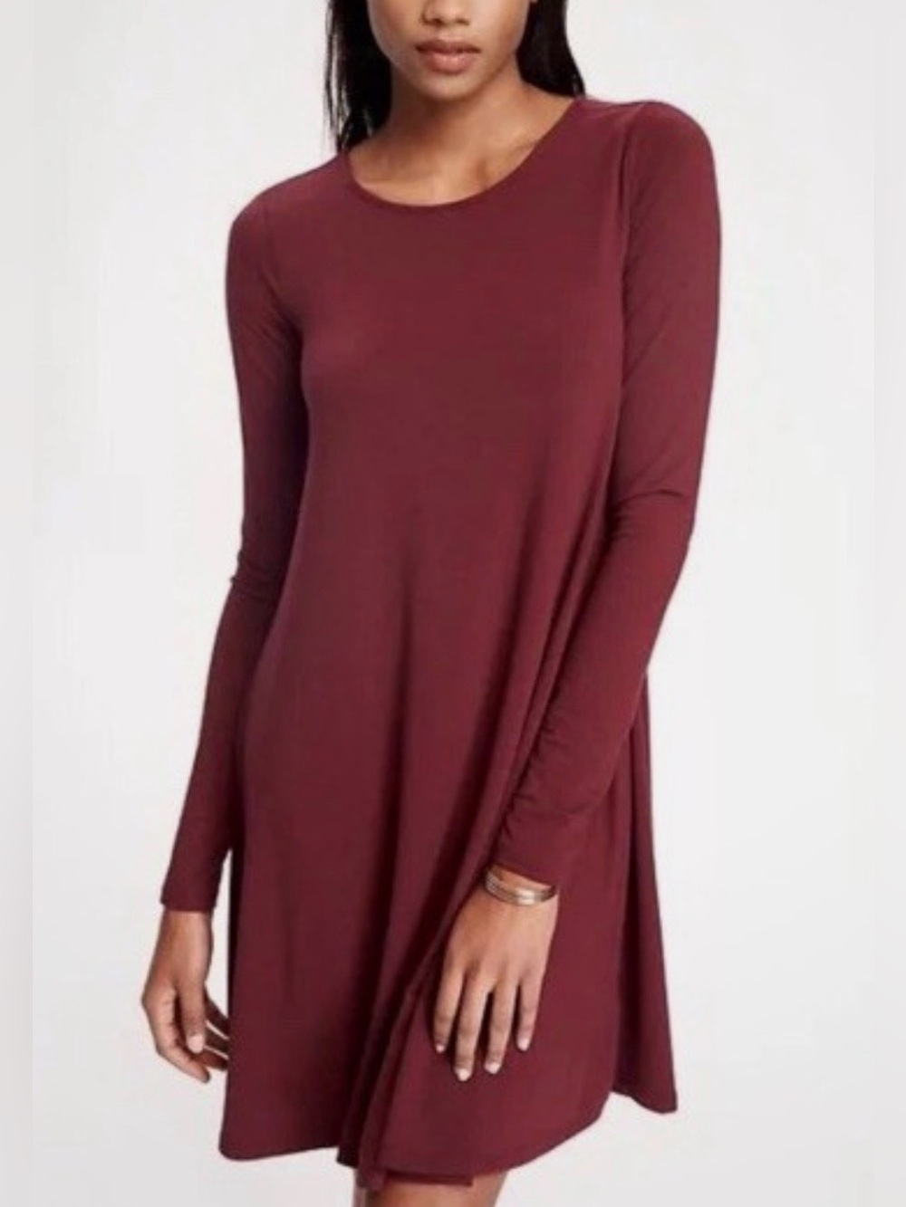 Old Navy Long Sleeve Jersey Knit Swing Dress Sz S